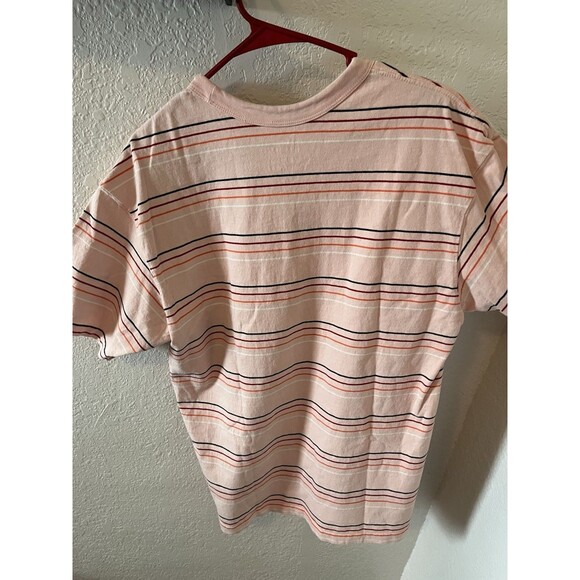 Nike Pink Striped T Shirt Medium - Picture 2 of 4